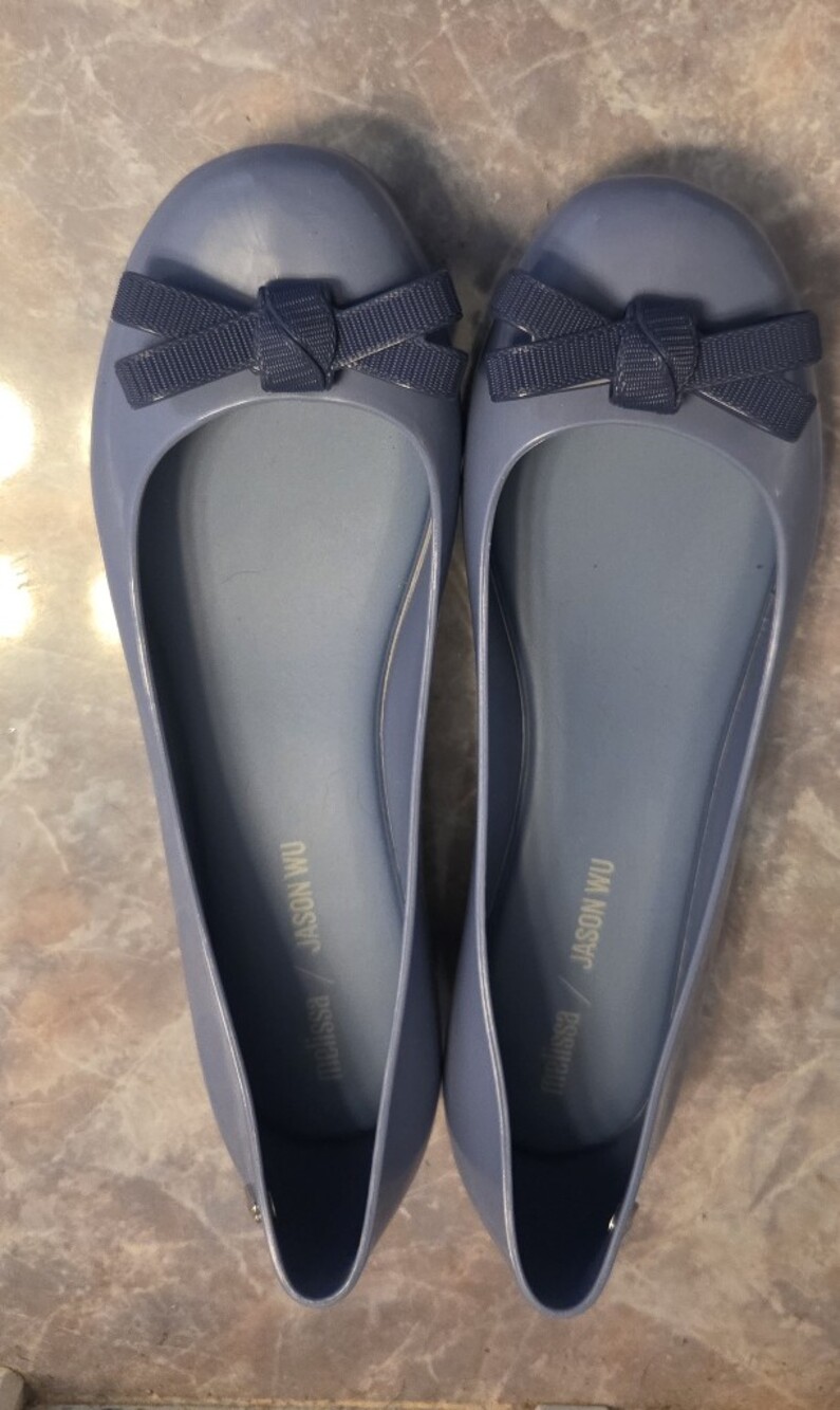 Melissa Blue Bow Ballet Flats
